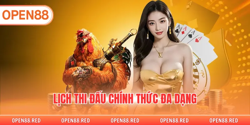 Lịch thi đấu chính thức đa dạng